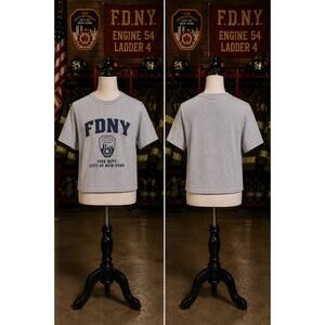 FDNY Fire Dept City of New York Gray Graphic Tee Small